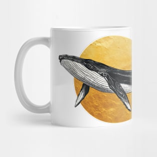 Great Humpback Whale in Golden Circle Mug